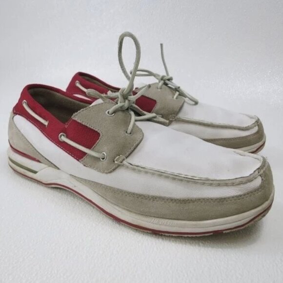 Rockport DMX Suede Leather Fabric Deck Boat Shoes Men's Footwear Zapatos 14 M - Picture 1 of 7